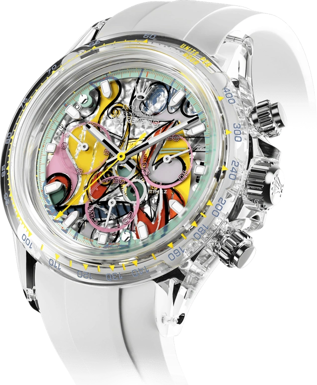Aet Remould,Other 40x47.50mm,40x47.50mm,Sapphire,Multi-Color,Automatic,Chronograph,Sapphire,Crystal Glass,GREAT STILL LIFE ON PEDESTAL WHITE