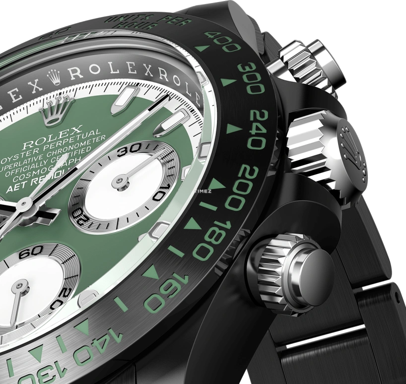 Aet Remould,Other 47.50x40mm,47.50x40mm,Ceramic,Green,Automatic,Chronograph,72hours,KASHMIR GREEN BLACK CERAMIC