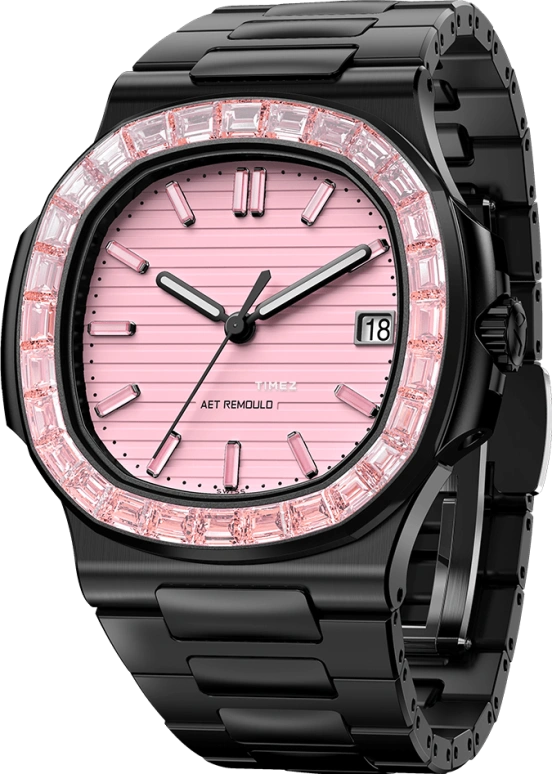 Aet Remould,Other 41mm,41mm,Ceramic,Pink,Automatic,Day,45hours,ROSEFLARE