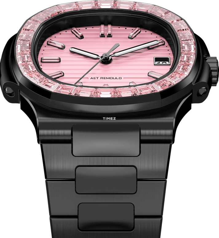 Aet Remould,Other 41mm,41mm,Ceramic,Pink,Automatic,Day,45hours,ROSEFLARE