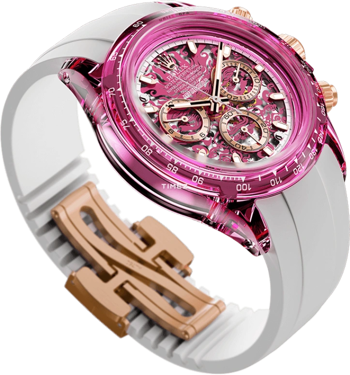 Aet Remould,Other 40x47.50mm,40x47.50mm,Sapphire,Skeleton,Pink,Automatic,Chronograph,Sapphire,Crystal Glass,COLOR LOONG 2024 EDITION CLARE