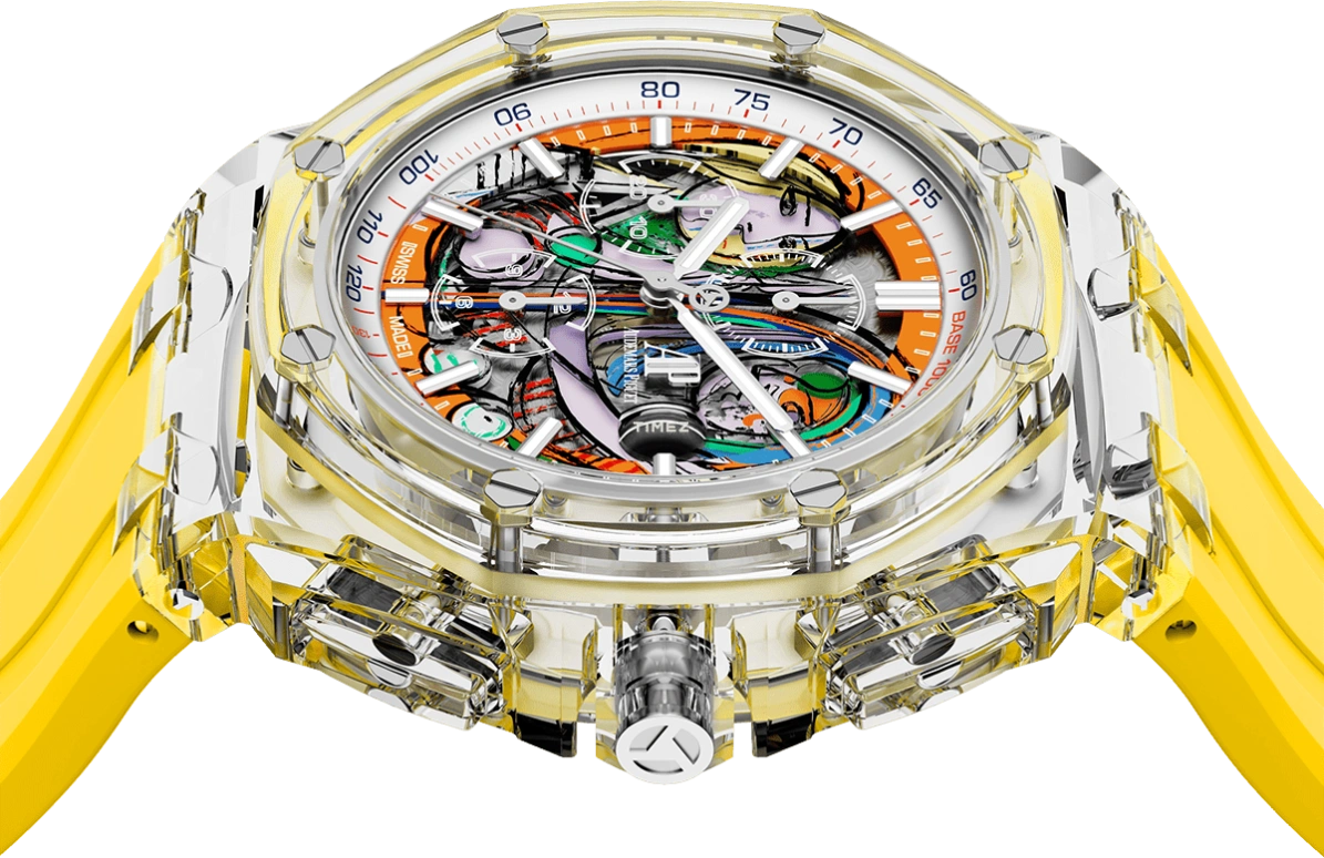 Aet Remould,Other 44mm,44mm,Sapphire,Skeleton,Multi-Color,Automatic,Chronograph,Day,GIRL BEFORE A MIRROR YELLOW