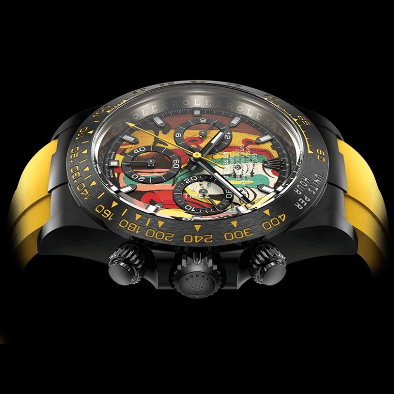 Aet Remould,Other 40x47.50mm,40x47.50mm,Ceramic,Multi-Color,Automatic,Chronograph,Round,YOUNG LADY RUBBER STRAP