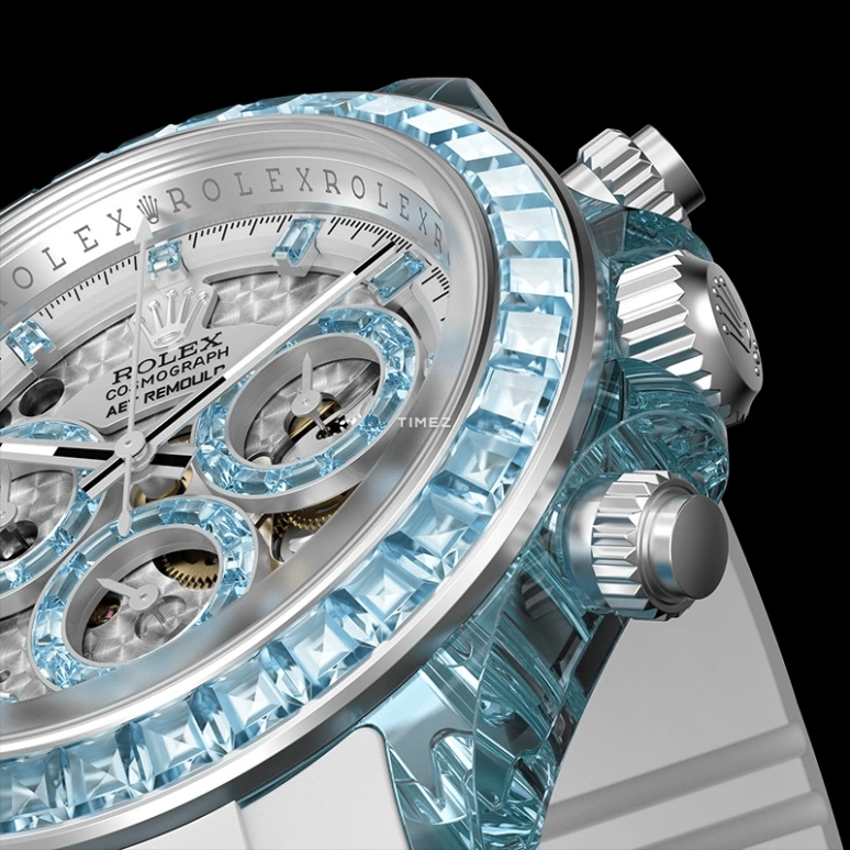Aet Remould,Other 40mm,40mm,Sapphire,White,Automatic,Round,Silver,AZURE ELEGANCE