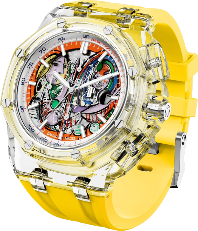 Aet Remould,Other 44mm,44mm,Sapphire,Skeleton,Multi-Color,Automatic,Chronograph,Day,GIRL BEFORE A MIRROR YELLOW