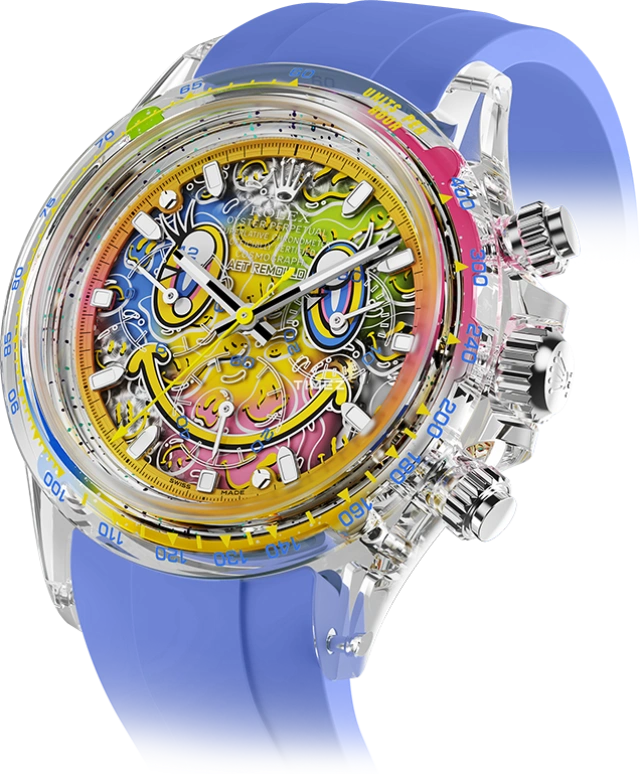 Aet Remould,Other 40x47.50mm,40x47.50mm,Sapphire,Skeleton,Multi-Color,Automatic,Chronograph,72hours,SMILE BLUE