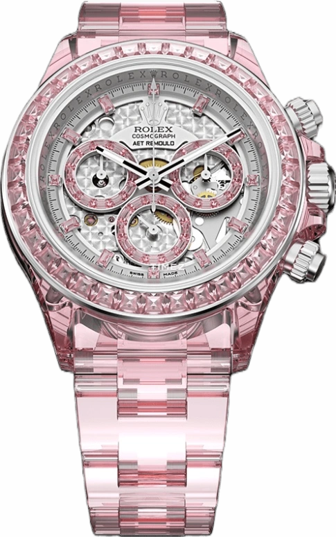 Aet Remould,Other 40mm,40mm,Sapphire,Silver,Pink,Automatic,Chronograph,Round,ROSE FANTASY