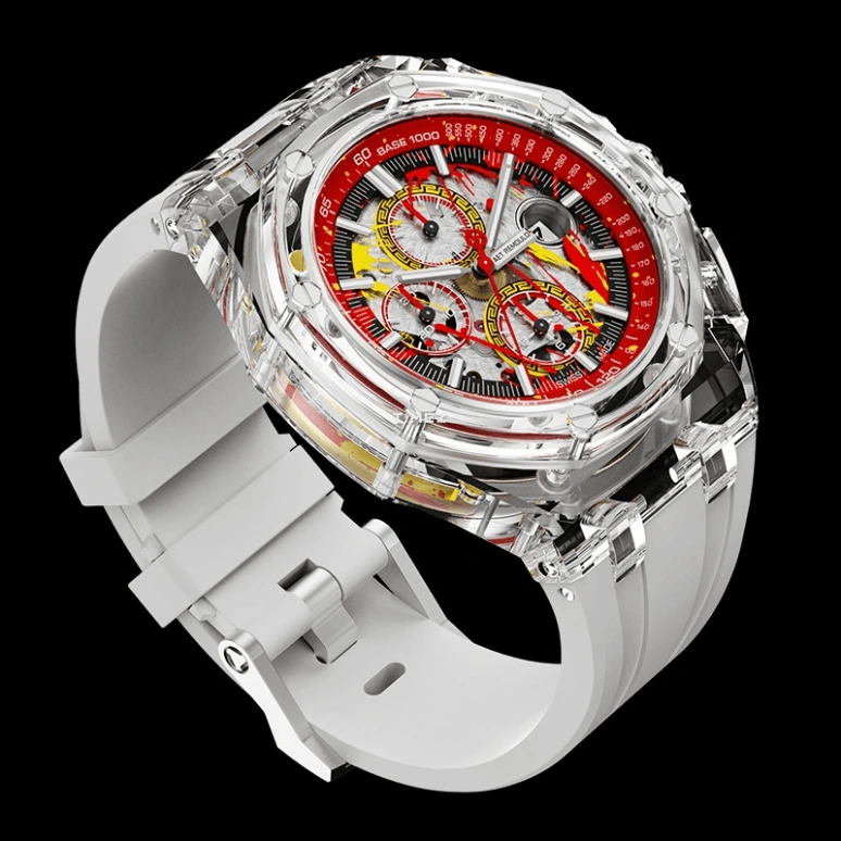 Aet Remould,Other 44mm,44mm,Sapphire,Red,Automatic,Chronograph,Day,LOCHAGOS