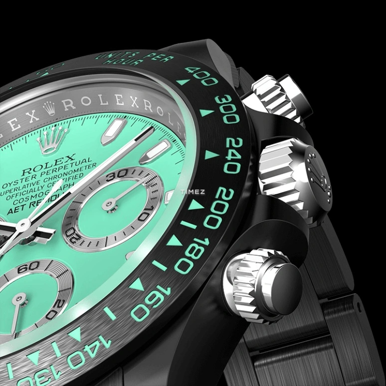 Aet Remould,Other 40x47.50mm,40x47.50mm,Ceramic,Green,Automatic,Chronograph,Tonneau,BISCAY GREEN BLACK CERAMIC
