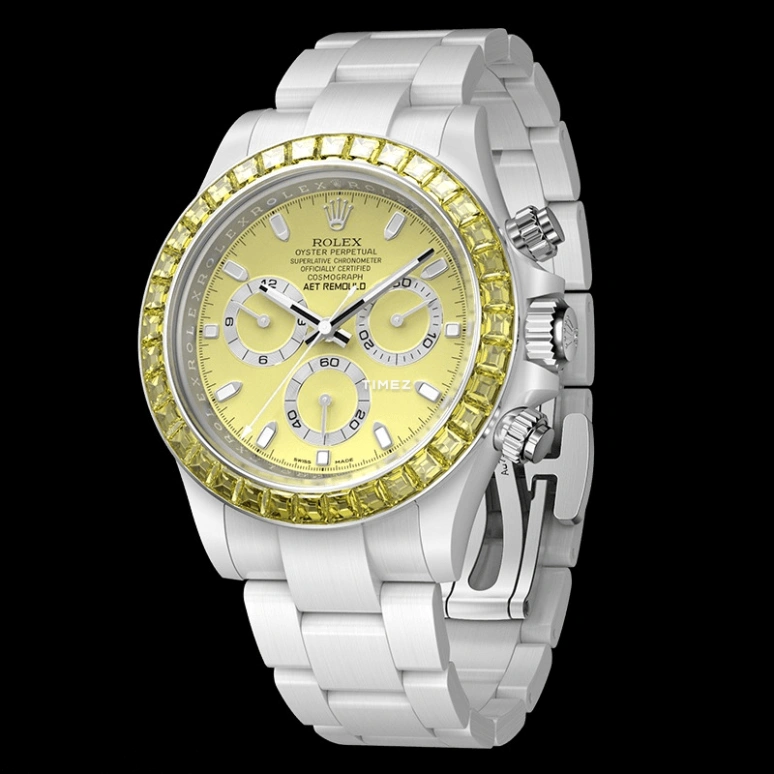 Aet Remould,Other 40x47.50mm,40x47.50mm,Ceramic,Yellow,Automatic,Chronograph,Tonneau,YELLOW GEMSTONE CERAMIC