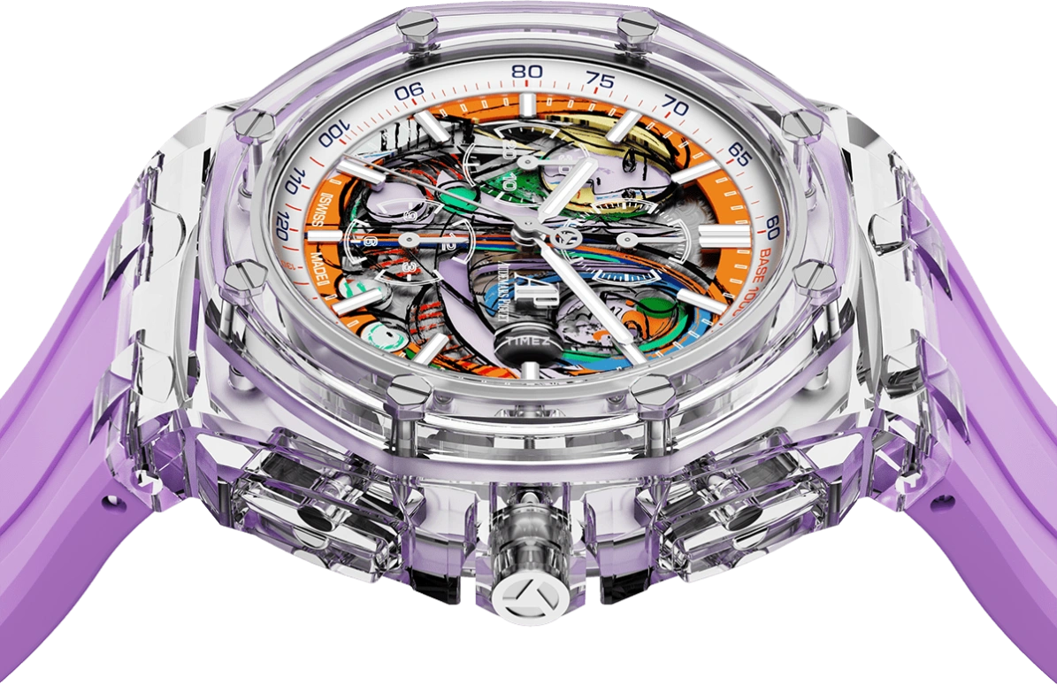 Aet Remould,Other 44mm,44mm,Sapphire,Skeleton,Multi-Color,Automatic,Chronograph,Day,GIRL BEFORE A MIRROR PURPLE