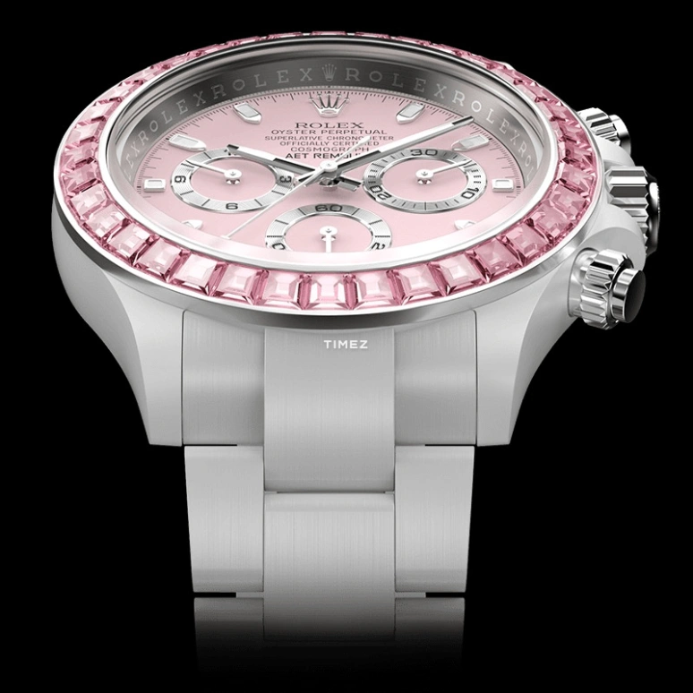 Aet Remould,Other 40x47.50mm,40x47.50mm,Ceramic,Pink,Automatic,Chronograph,Tonneau,PINK GEMSTONE CERAMIC