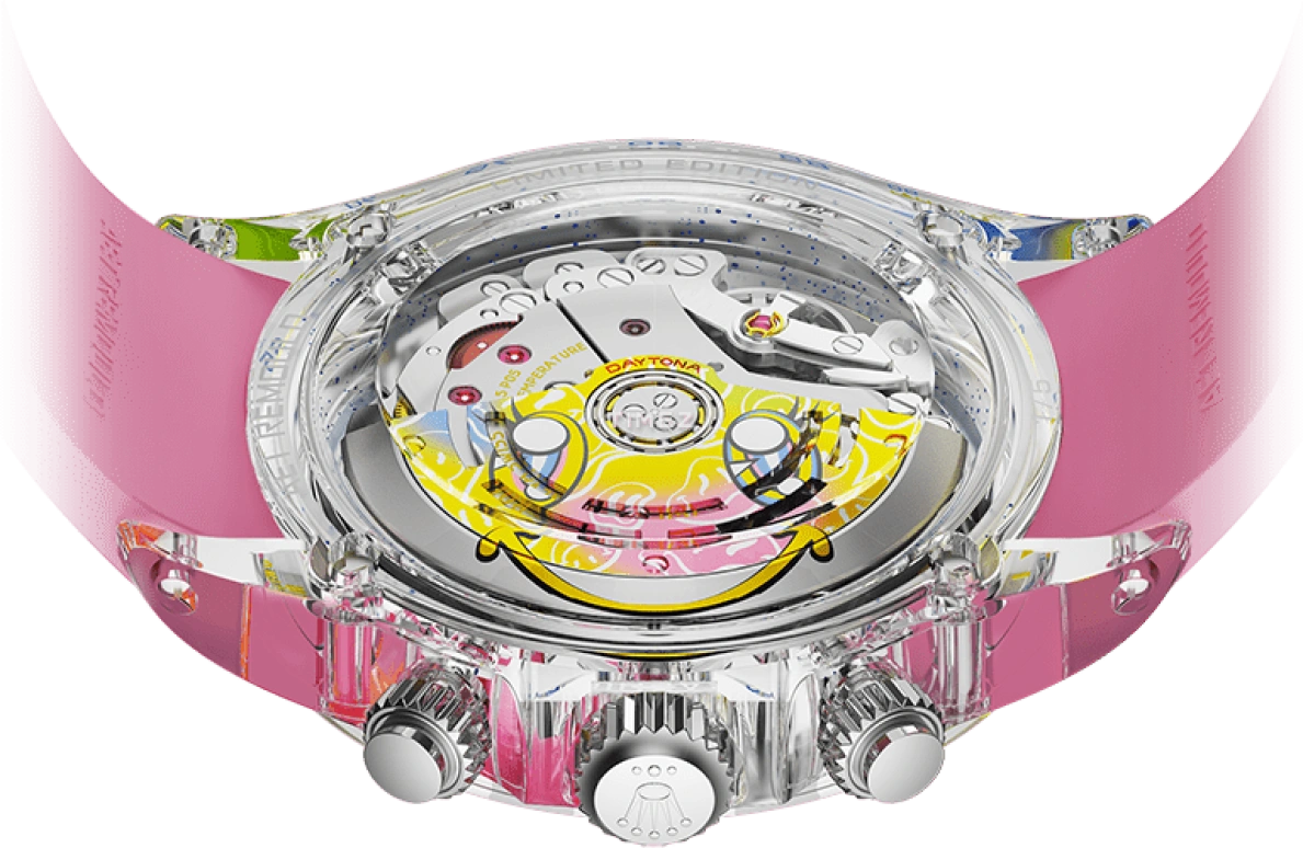 Aet Remould,Other 40x47.50mm,40x47.50mm,Sapphire,Skeleton,Multi-Color,Automatic,Chronograph,72hours,SMILE PINK