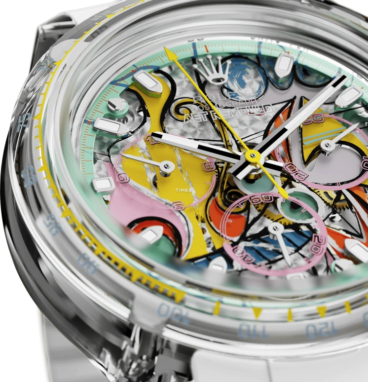 Aet Remould,Other 40x47.50mm,40x47.50mm,Sapphire,Multi-Color,Automatic,Chronograph,Sapphire,Crystal Glass,GREAT STILL LIFE ON PEDESTAL WHITE