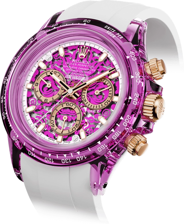 Aet Remould,Other 40x47.50mm,40x47.50mm,Sapphire,Skeleton,Rose,Automatic,Chronograph,Sapphire,Crystal Glass,COLOR LOONG 2024 EDITION ROSE