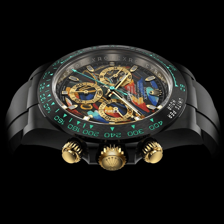Aet Remould,Other 40x47.50mm,40x47.50mm,Ceramic,Multi-Color,Automatic,Chronograph,Round,CHARLES THE GREAT RUBBER STRAP