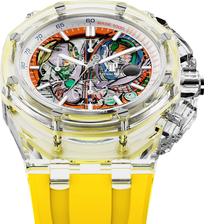 Aet Remould,Other 44mm,44mm,Sapphire,Skeleton,Multi-Color,Automatic,Chronograph,Day,GIRL BEFORE A MIRROR YELLOW