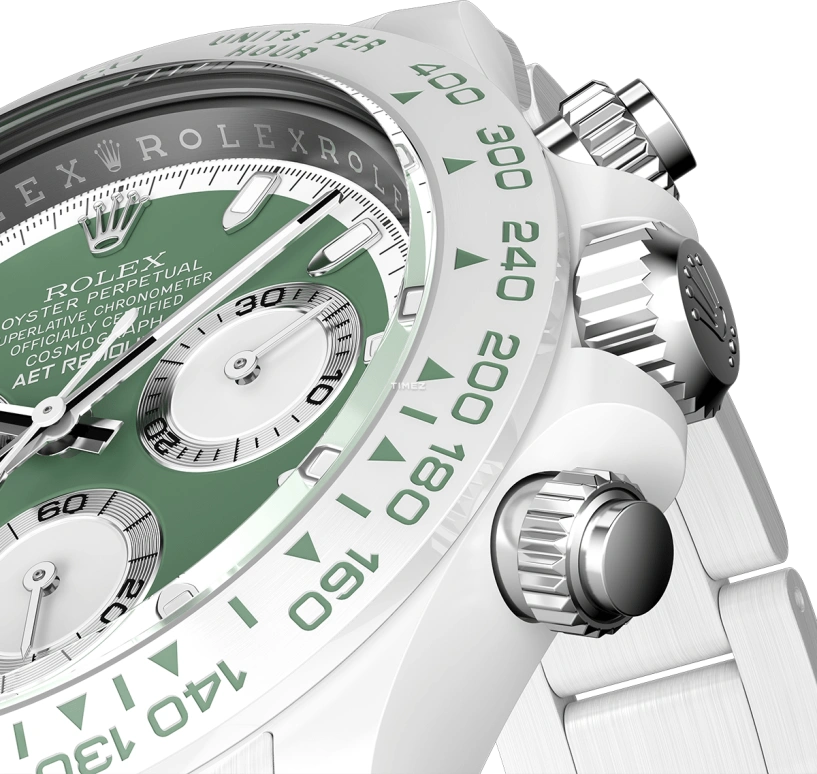 Aet Remould,Other 47.50x40mm,47.50x40mm,Ceramic,Green,Automatic,Chronograph,72hours,KASHMIR GREEN WHITE CERAMIC