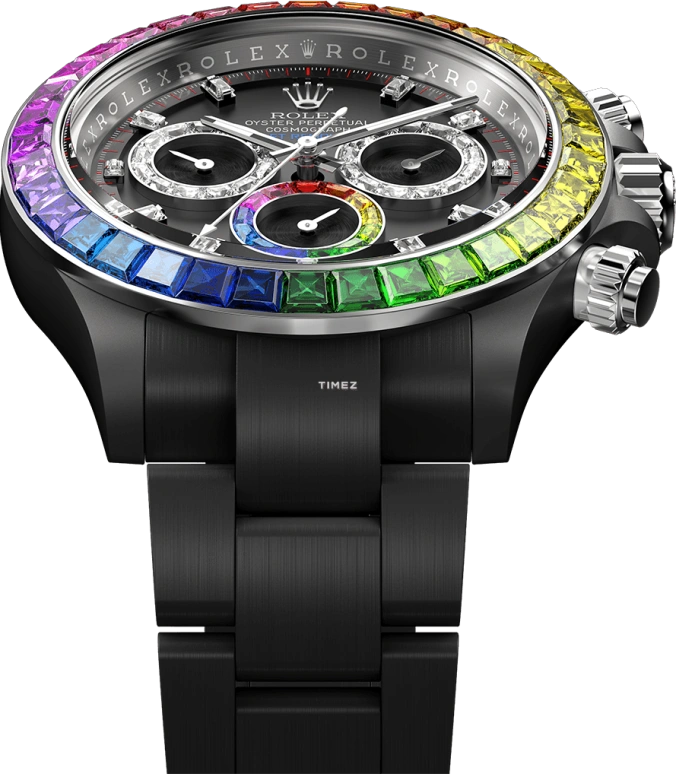 Aet Remould,Other 40x47.50mm,40x47.50mm,Ceramic,White Gold,Black,Automatic,Chronograph,72hours,POLARIS SWIRL BLACK