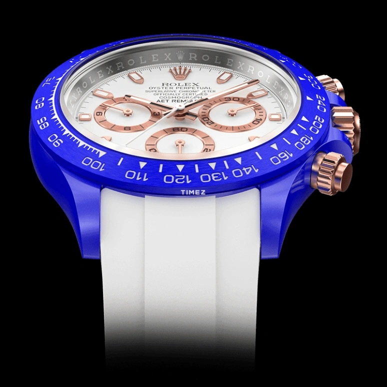 Aet Remould,Other 40x47.50mm,40x47.50mm,Ceramic,White,Automatic,Chronograph,Round,BLUE WHITE CLASSIC