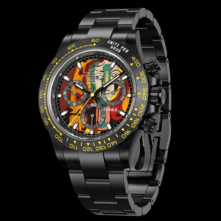 Aet Remould,Other 40x47.50mm,40x47.50mm,Ceramic,Multi-Color,Automatic,Chronograph,Tonneau,YOUNG LADY