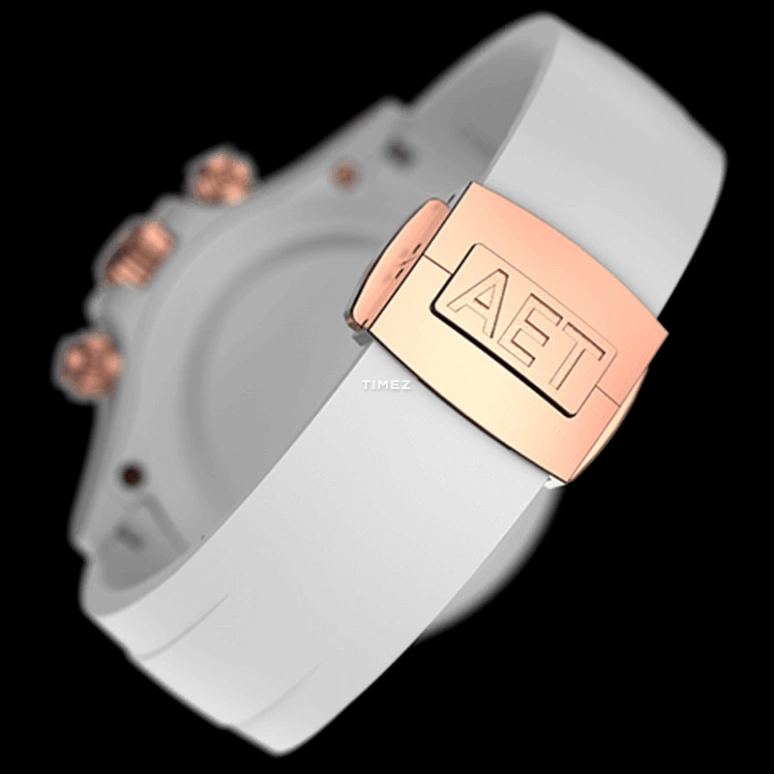 Aet Remould,Other 40x47.50mm,40x47.50mm,Ceramic,White,Automatic,Chronograph,Round,PLATINUM,PLATINUM-COLORED CLASSIC RUBBER STRAP