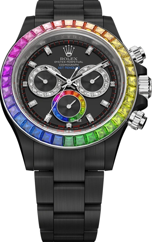Aet Remould,Other 40x47.50mm,40x47.50mm,Ceramic,White Gold,Black,Automatic,Chronograph,72hours,POLARIS SWIRL BLACK