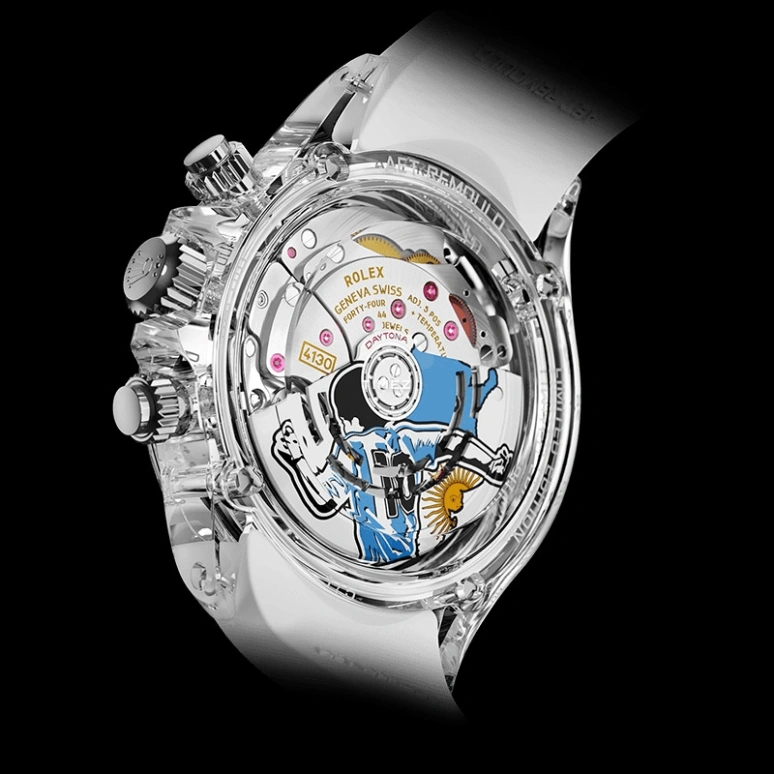 Aet Remould,Other 40x47.50mm,40x47.50mm,Sapphire,Ice Blue,Silver,Automatic,Chronograph,Round,ARGENTINA EDITION