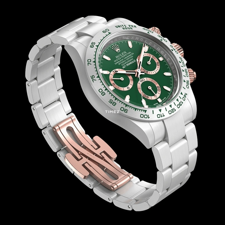Aet Remould,Other 40x47.50mm,40x47.50mm,Ceramic,Green,Automatic,Chronograph,Tonneau,BRITISH RACING GREEN