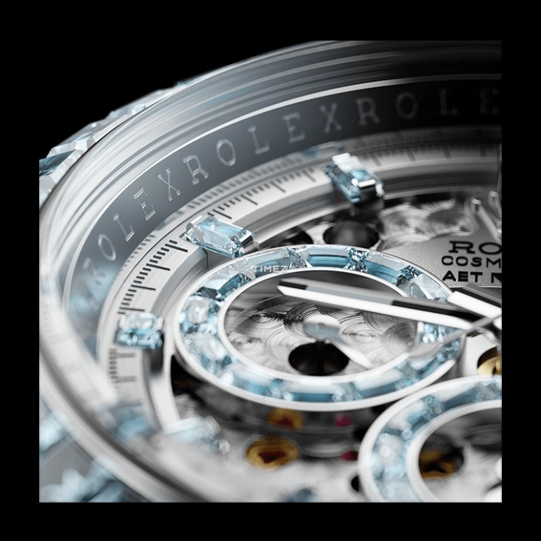 Aet Remould,Other 40mm,40mm,Sapphire,White,Automatic,Round,Silver,AZURE ELEGANCE
