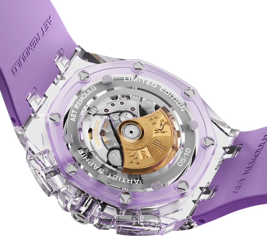 Aet Remould,Other 44mm,44mm,Sapphire,Skeleton,Multi-Color,Automatic,Chronograph,Day,GIRL BEFORE A MIRROR PURPLE