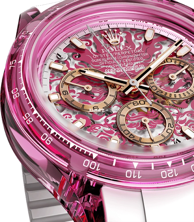 Aet Remould,Other 40x47.50mm,40x47.50mm,Sapphire,Skeleton,Pink,Automatic,Chronograph,Sapphire,Crystal Glass,COLOR LOONG 2024 EDITION CLARE