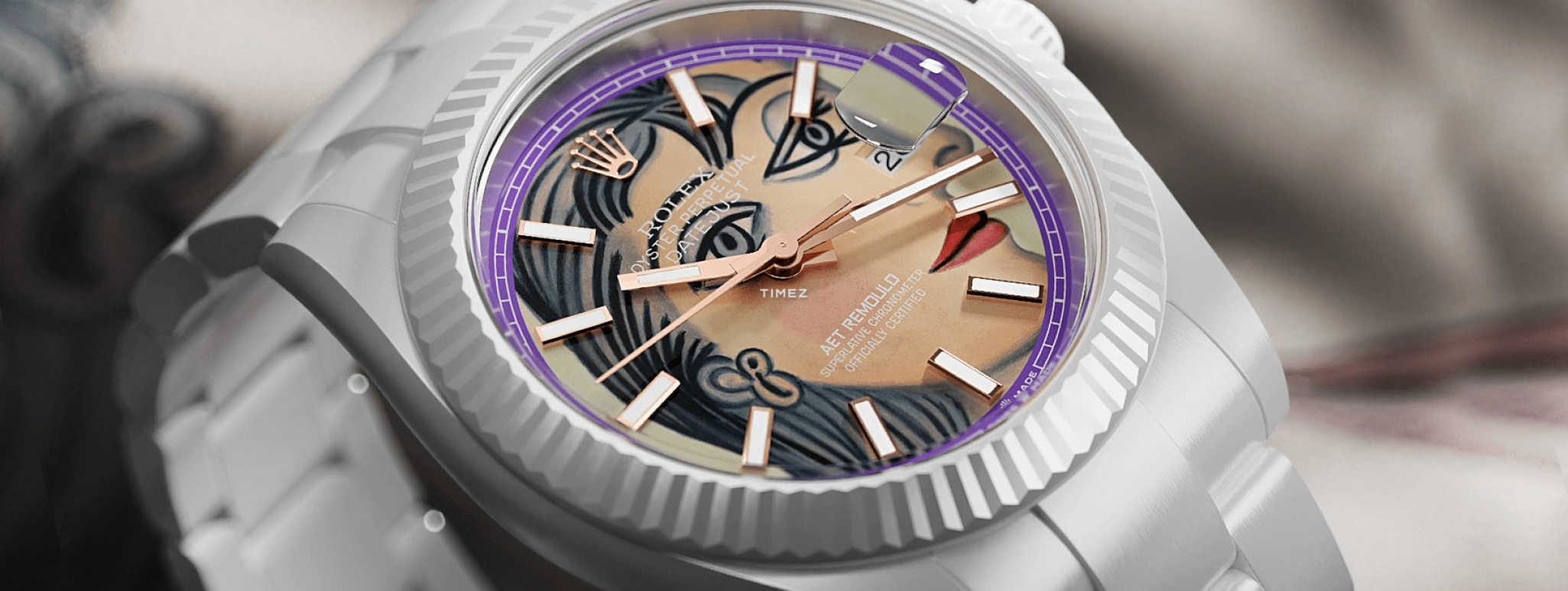Aet Remould,Other 40x47.50mm,40x47.50mm,Ceramic,Multi-Color,Automatic,Day,Sapphire,Crystal Glass,PORTRAIT OF DORA MAAR