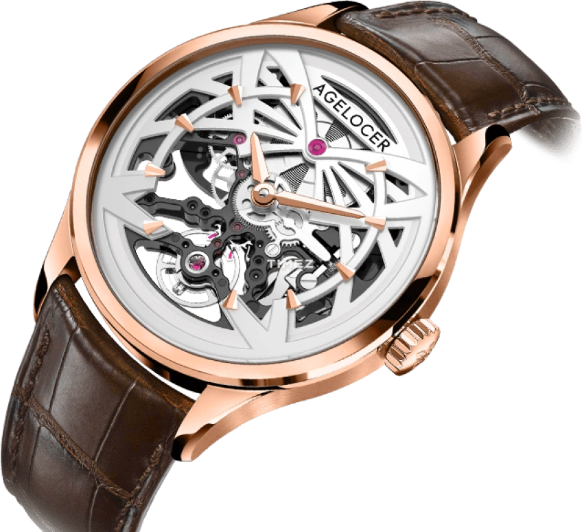 Agelocer,Schwarzwald 41mm,41mm,Stainless Steel,Skeleton,Automatic,Sapphire,Crystal Glass,Round,6101D2