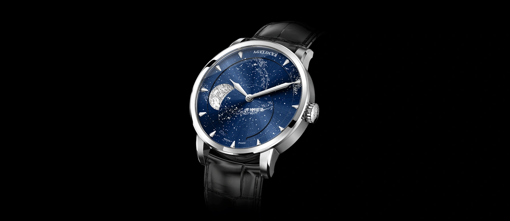 Agelocer,Astronomer 40mm,40mm,Stainless Steel,Blue,Automatic,Moonphase,Sapphire,Crystal Glass,6404A1