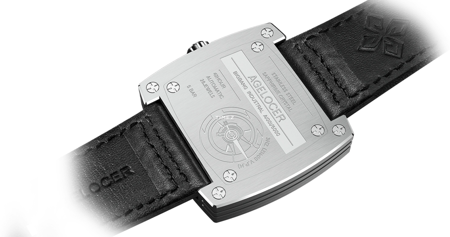 Agelocer,BigBang 43mm,43mm,Stainless Steel,White,Automatic,Day,Sapphire,Crystal Glass,5601A1