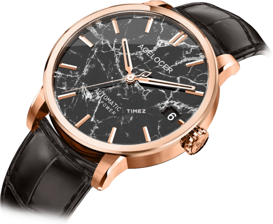 Agelocer,Baikal 40mm,40mm,Stainless Steel,Black,Automatic,Day,Sapphire,Crystal Glass,5902D2