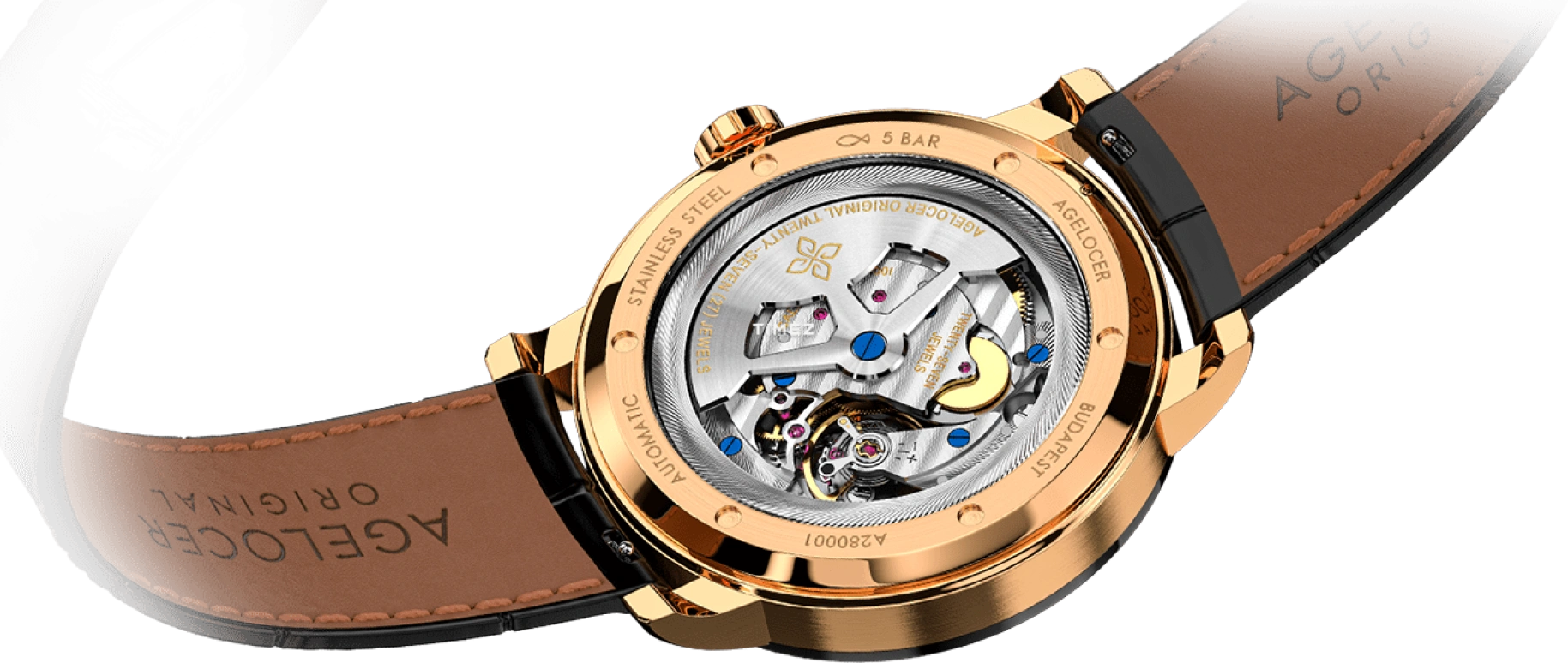 Agelocer,Astronomer 42mm,42mm,Stainless Steel,Stainless Steel,Black,Automatic,Day,Sapphire,Crystal Glass,5505H1