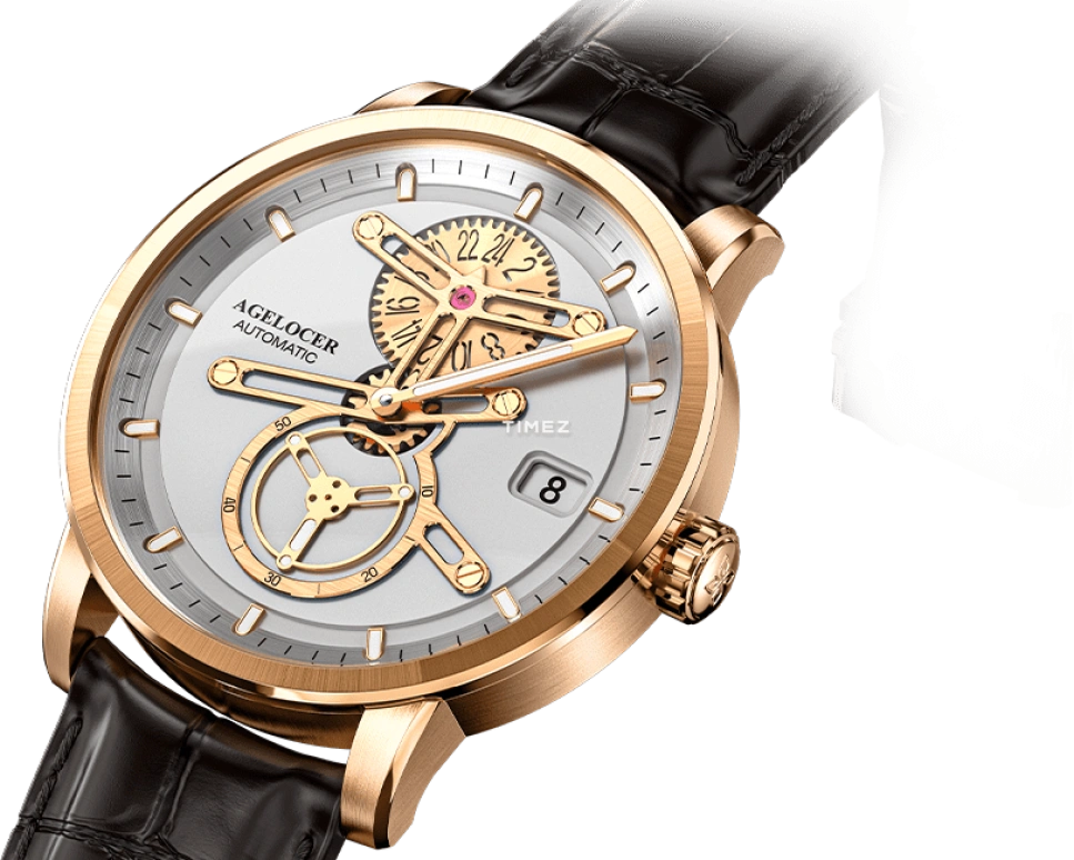 Agelocer,Astronomer 42mm,42mm,Stainless Steel,Stainless Steel,Grey,Automatic,Day,Sapphire,Crystal Glass,5503D2