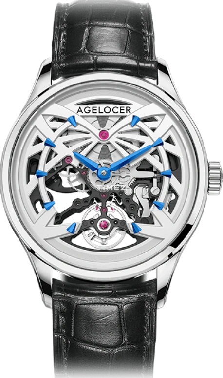 Agelocer,Schwarzwald 41mm,41mm,Stainless Steel,Skeleton,Automatic,Sapphire,Crystal Glass,Round,6101A1