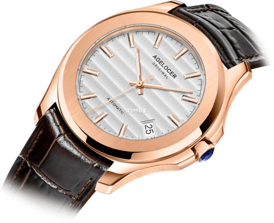 Agelocer,Baikal 40mm,40mm,Stainless Steel,White,Automatic,Day,Sapphire,Crystal Glass,6301D2
