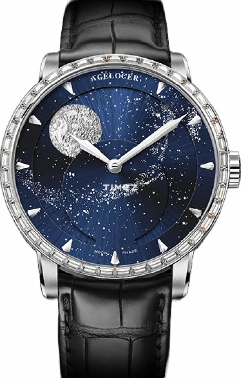Agelocer,Astronomer 40mm,40mm,Stainless Steel,Crystal,Blue,Automatic,Moonphase,Sapphire,Crystal Glass,6404E1