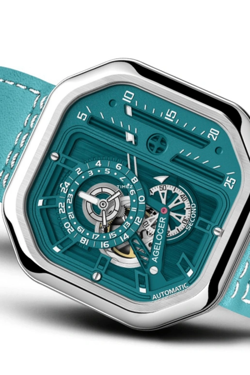 Agelocer,BigBang 44mm,44mm,Stainless Steel,Green,Automatic,Sapphire,Crystal Glass,Square,5805A5