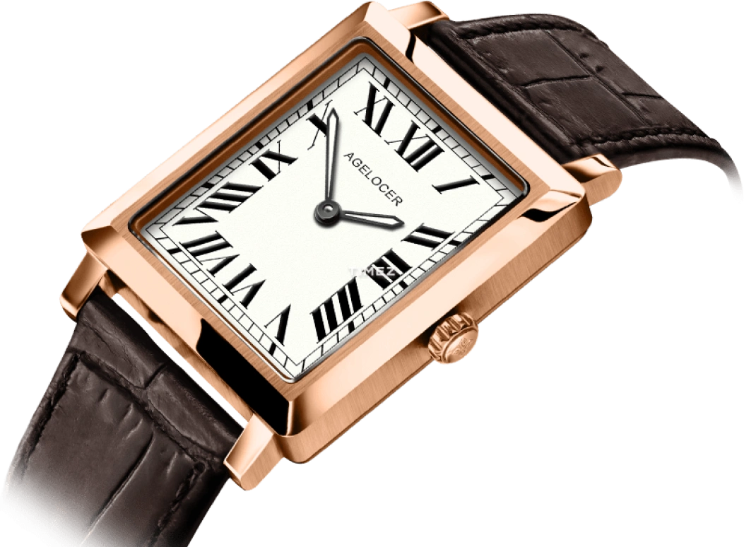 Agelocer,Codex 30mm,30mm,Stainless Steel,White,Quartz,Sapphire,Crystal Glass,Square,3402D2