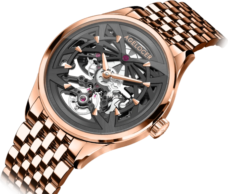 Agelocer,Schwarzwald 41mm,41mm,Stainless Steel,Skeleton,Automatic,Sapphire,Crystal Glass,Round,6102D9