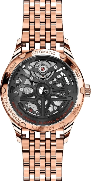 Agelocer,Schwarzwald 36mm,36mm,Stainless Steel,Black,Automatic,Sapphire,Crystal Glass,Round,6702D9