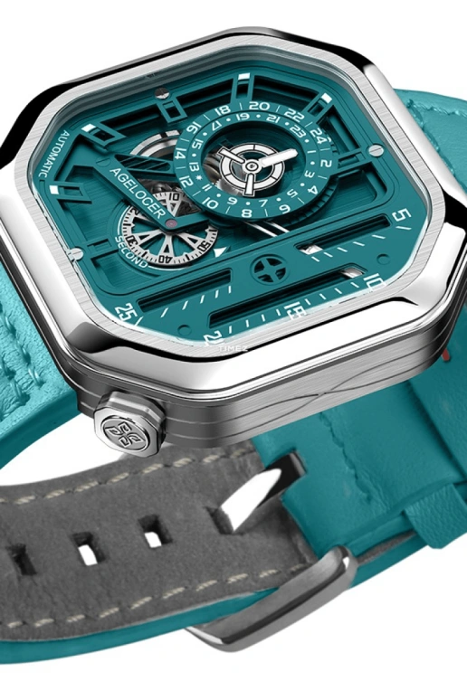 Agelocer,BigBang 44mm,44mm,Stainless Steel,Green,Automatic,Sapphire,Crystal Glass,Square,5805A5