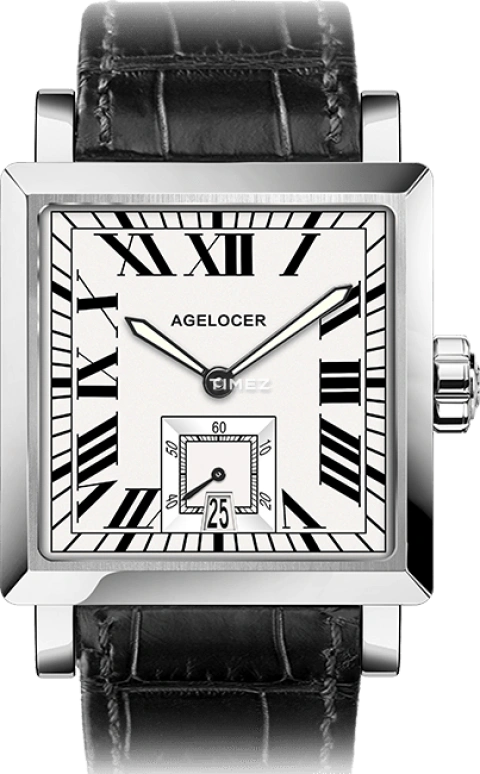 Agelocer,Codex 35mm,35mm,Stainless Steel,White,Automatic,Day,Sapphire,Crystal Glass,3302A1