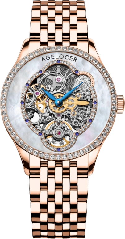 Agelocer,Schwarzwald 36mm,36mm,Stainless Steel,White,Automatic,Sapphire,Crystal Glass,Round,5303F9