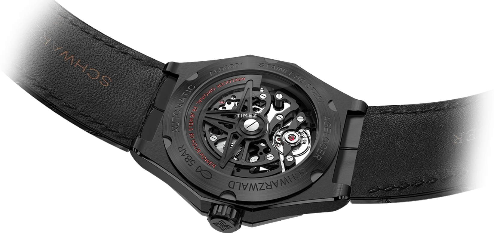 Agelocer,Schwarzwald 41.50mm,41.50mm,Stainless Steel,Ceramic,Skeleton,Automatic,Sapphire,Crystal Glass,Twelve edge,6001J1